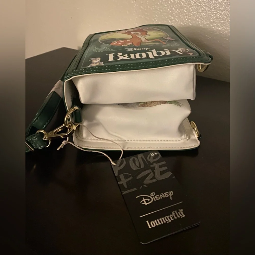 Disney Loungefly Bambi Storybook Crossbody Bag NWT Forest Green Purse